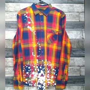 men's Decibel long sleeve flad shirt size medium